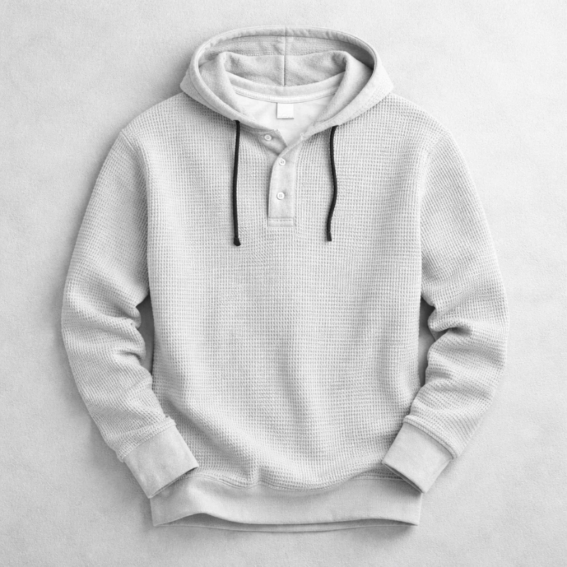 Veyra Paris™ | VELAN – Textured hoodie with a refined casual style