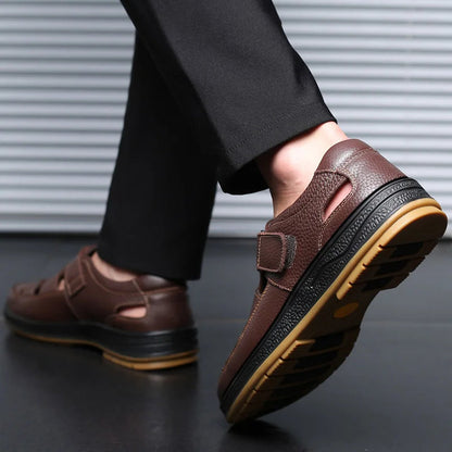Veyra Paris™ | KAEL – Men's Genuine Leather Fisherman Sandals.