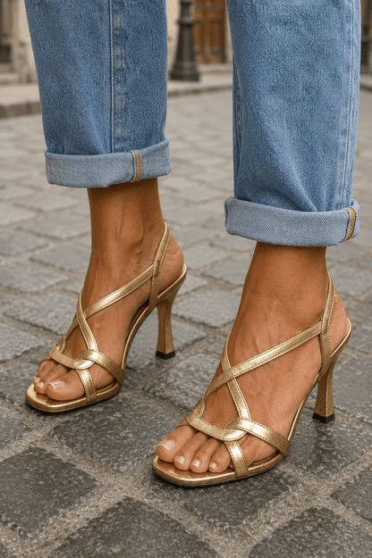 ALIZÉE – Sandales Élégance Dorée