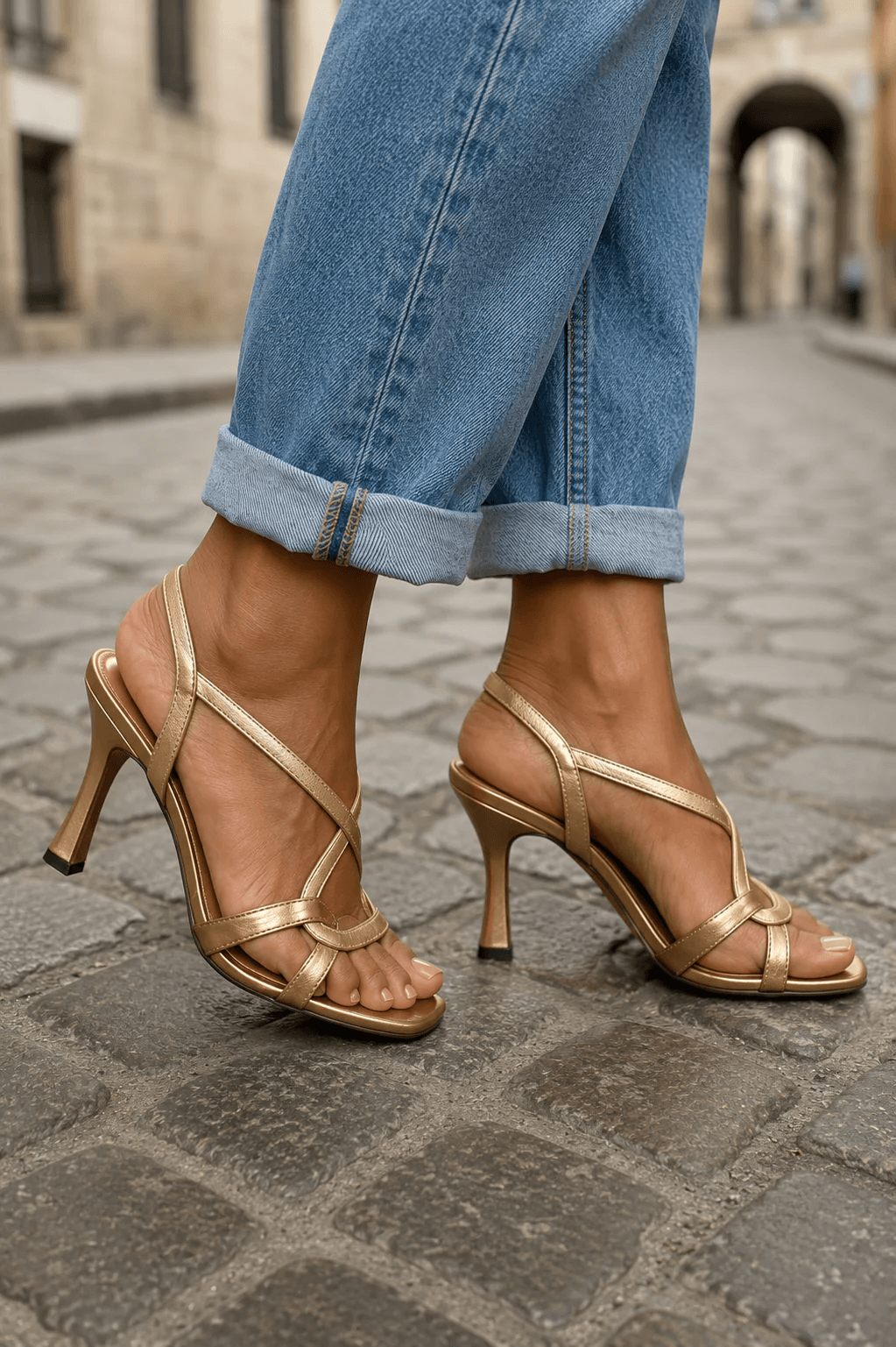 ALIZÉE – Sandales Élégance Dorée