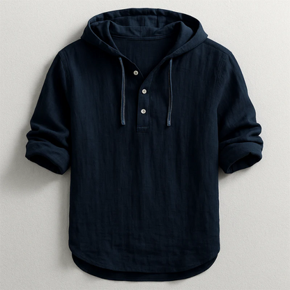 Veyra Paris™ | ADRIAN – Chemise en lin à capuche au style méditerranéen