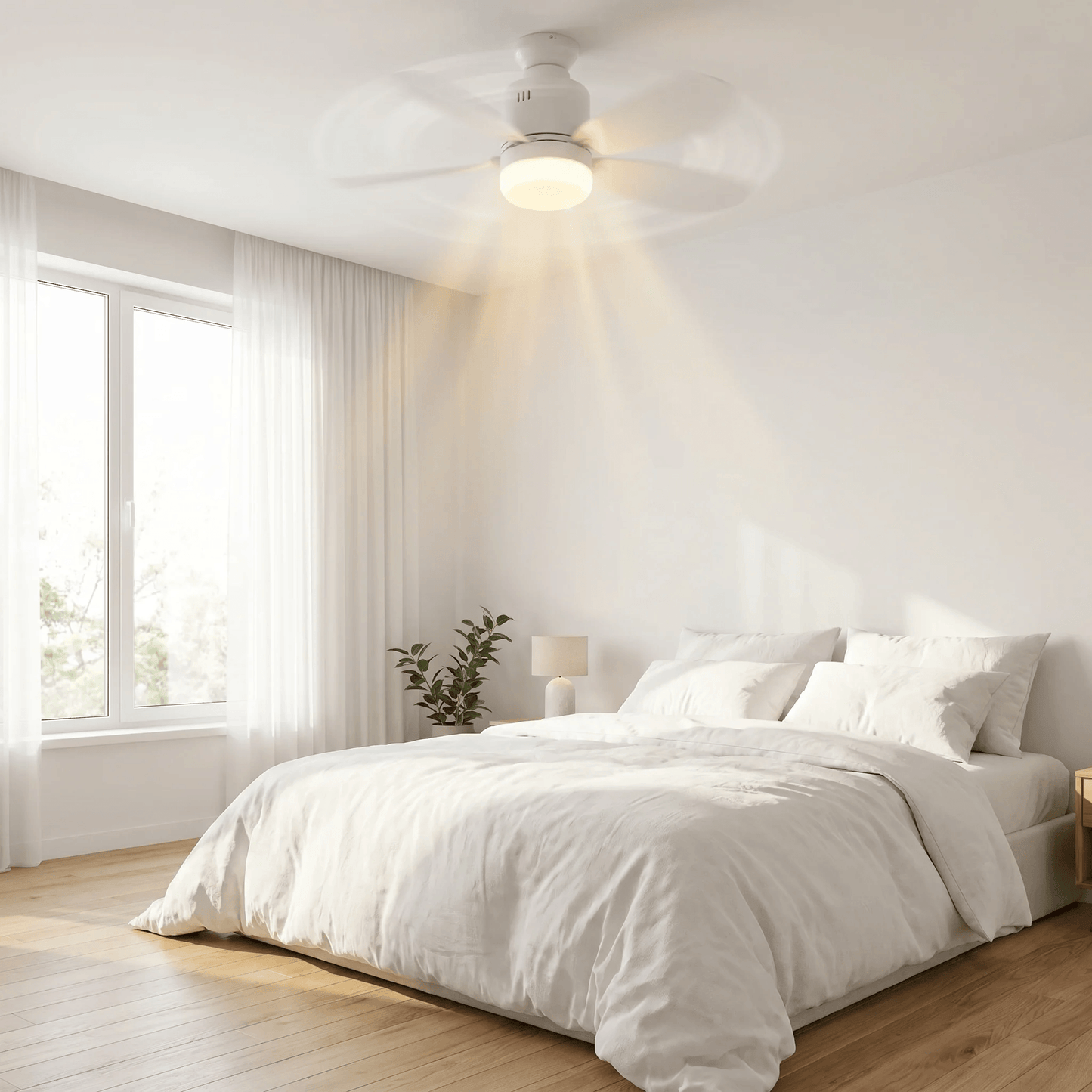 KMO V40™ | Ventilateur de Plafond avec LED Silencieux avec Télécommande