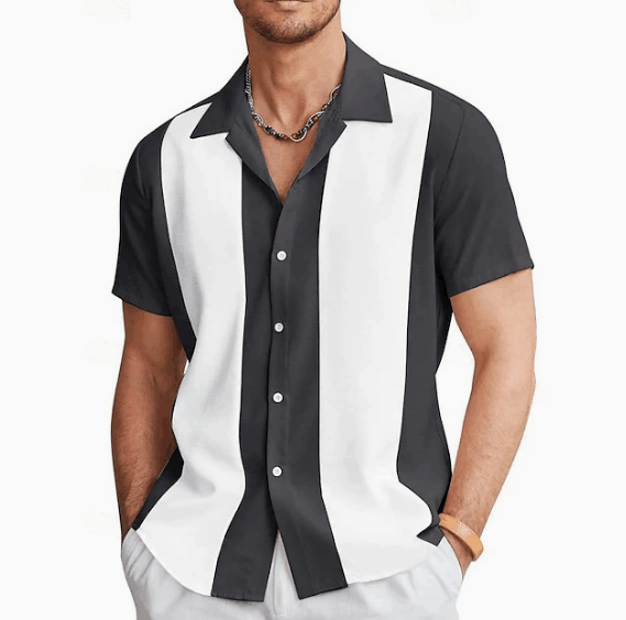 Chemise d'été rayée à manches