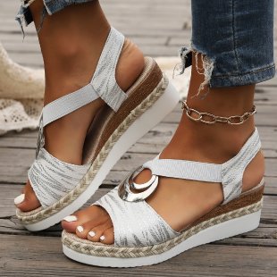 Metal Buckle Fishtoe Sandals
