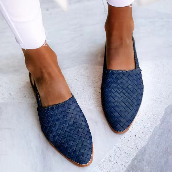Alina – Mocassins Tressés Slingback Élégants