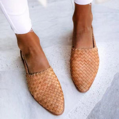 Alina – Mocassins Tressés Slingback Élégants