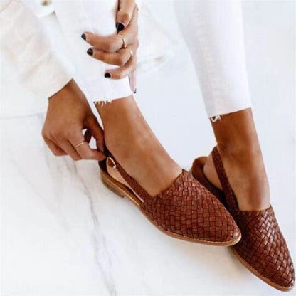 Alina – Mocassins Tressés Slingback Élégants