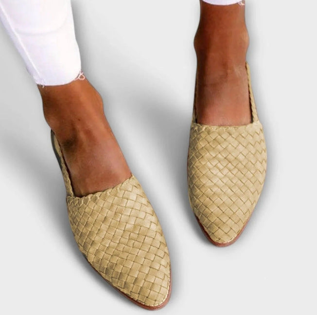 Alina – Mocassins Tressés Slingback Élégants
