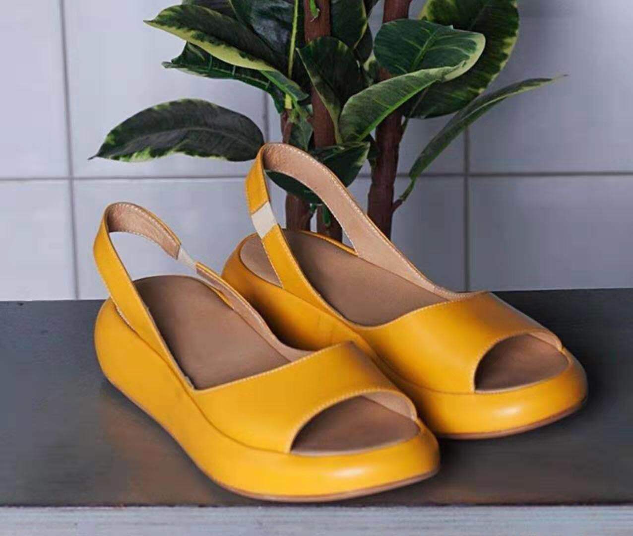 Fish-Mouth Elastic Sandals
