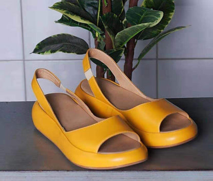 Fish-Mouth Elastic Sandals