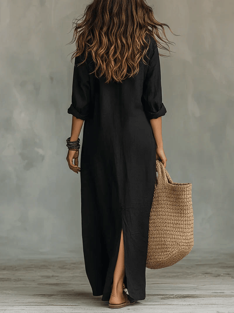 Veyra Paris™ | LÉORIA – Elegant Flowy Maxi Dress