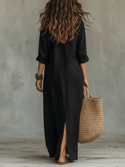 Veyra Paris™ | LÉORIA – Elegant Flowy Maxi Dress